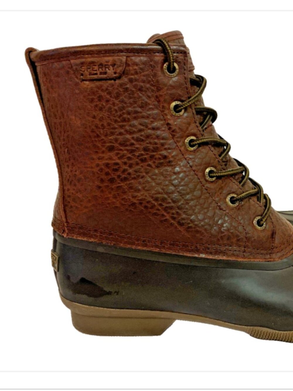 Sperry Top-Sider Men's 11 Duck Boots Amaretto Black 11 Waterproof Preppy Coastal - Picture 4 of 15